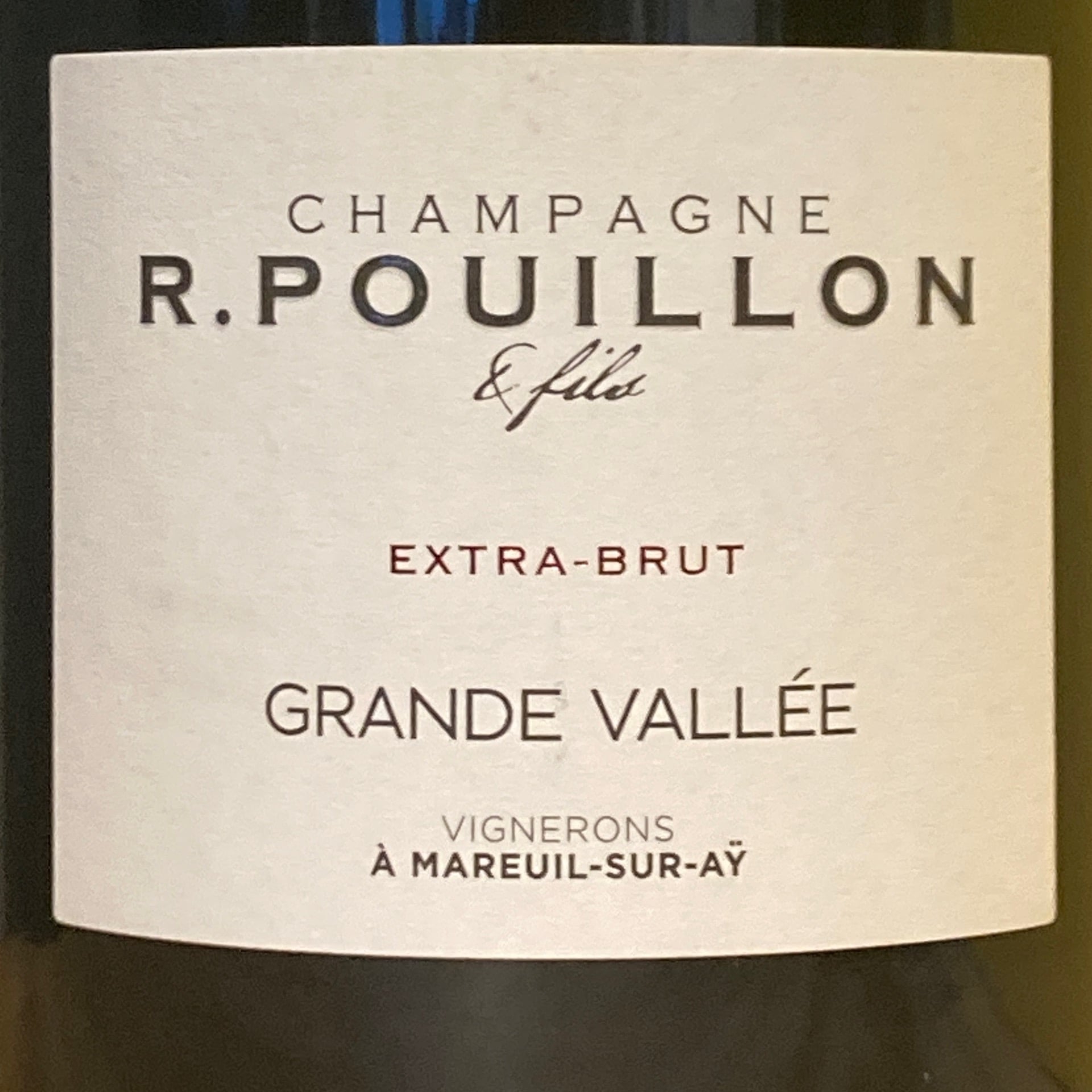 Champagne R. Pouillion & Fils, Grand Vallee Champagne Extra Brut