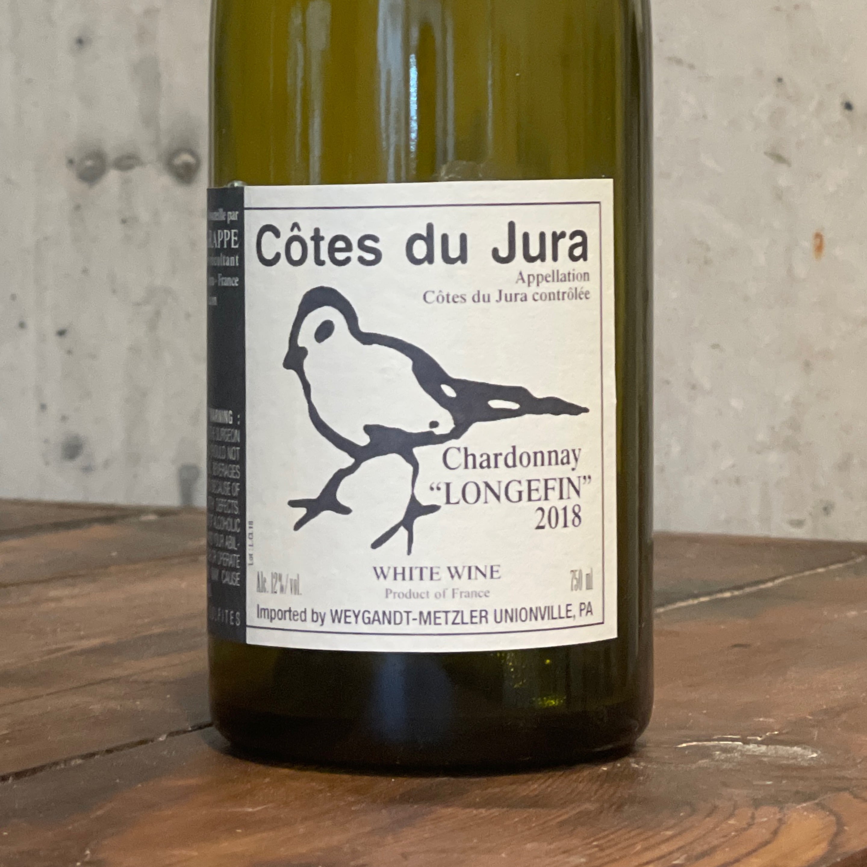 Didier Grappe, Chardonnay Longefin Cotes du Jura Blanc