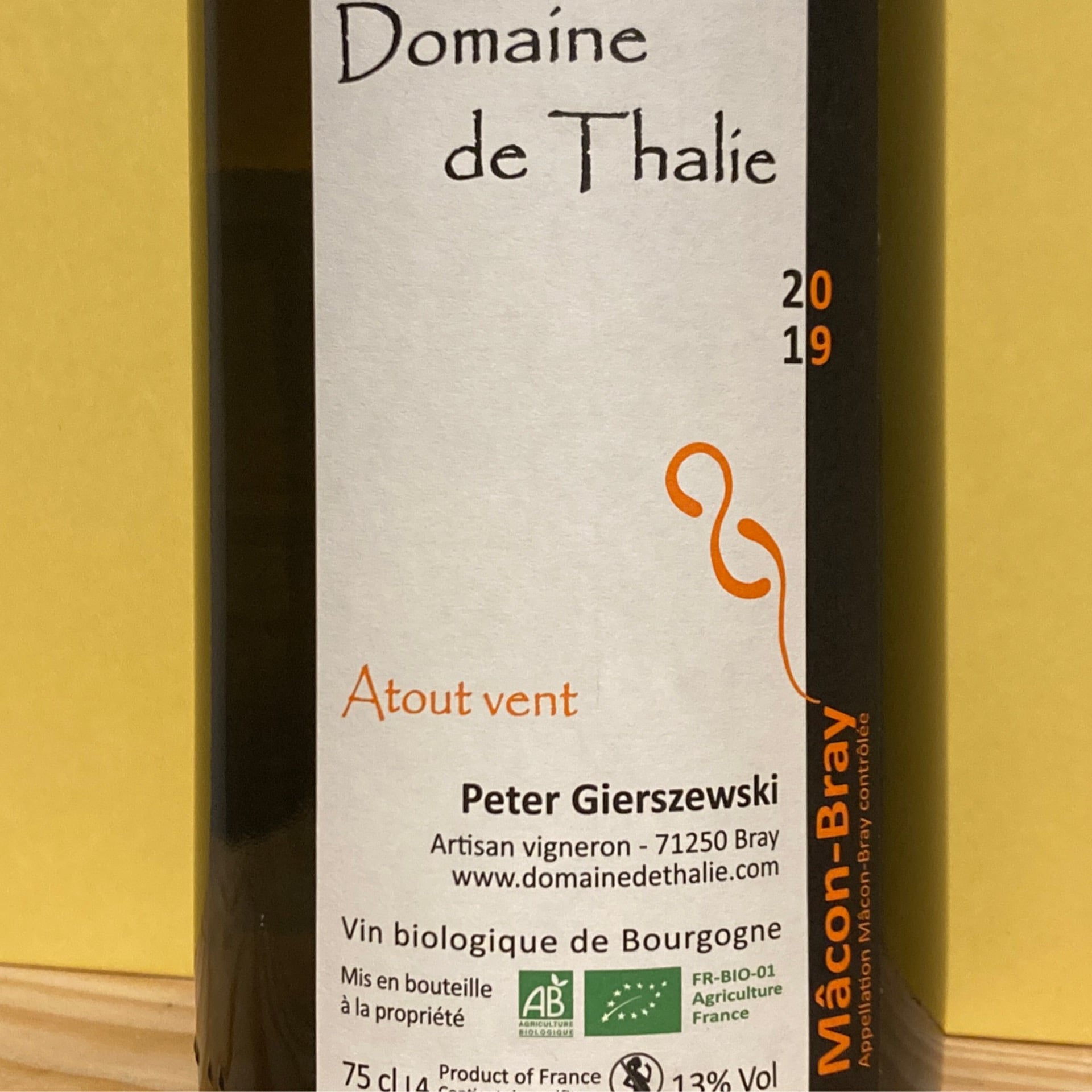 Domaine De Thalie, Mâcon Bray Chardonnay Atout Vent