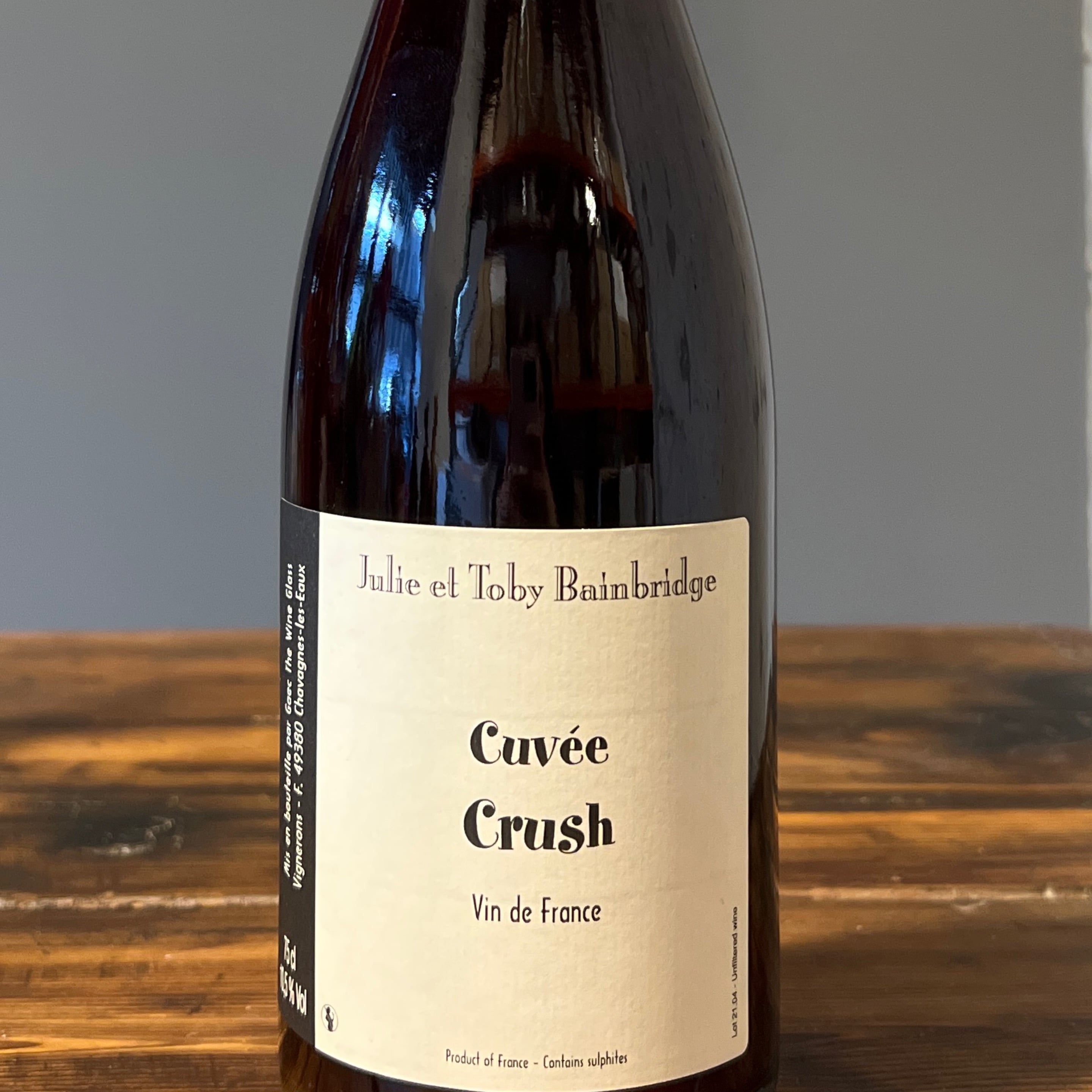 Julie & Toby Bainbridge, Cuvee Crush Vin de France 2021