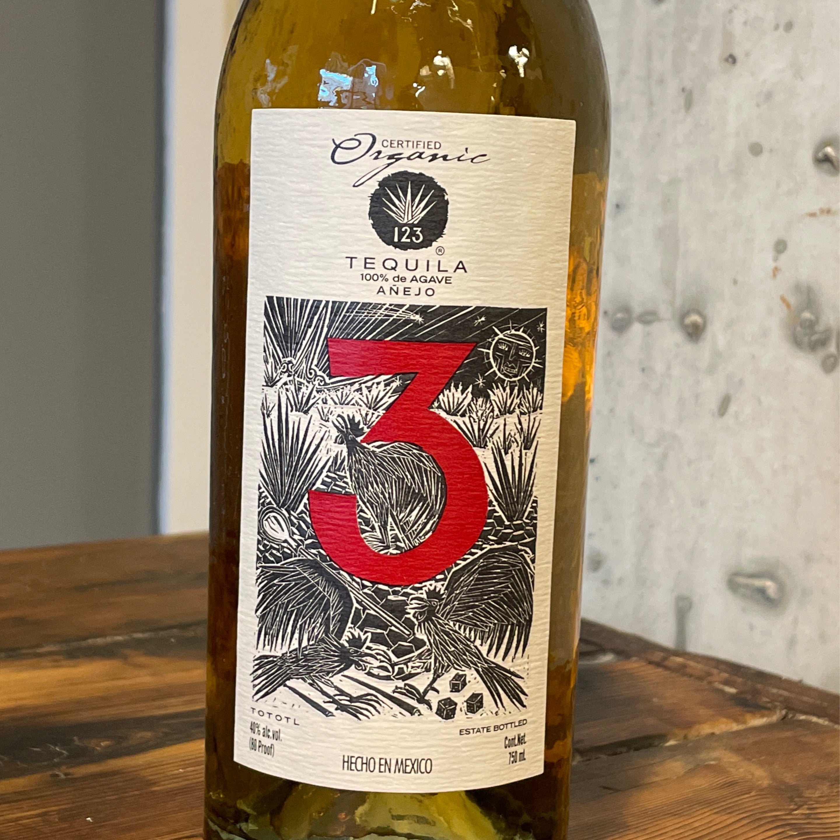123 Tequila, Tres Añejo Tequila 100% de Agave